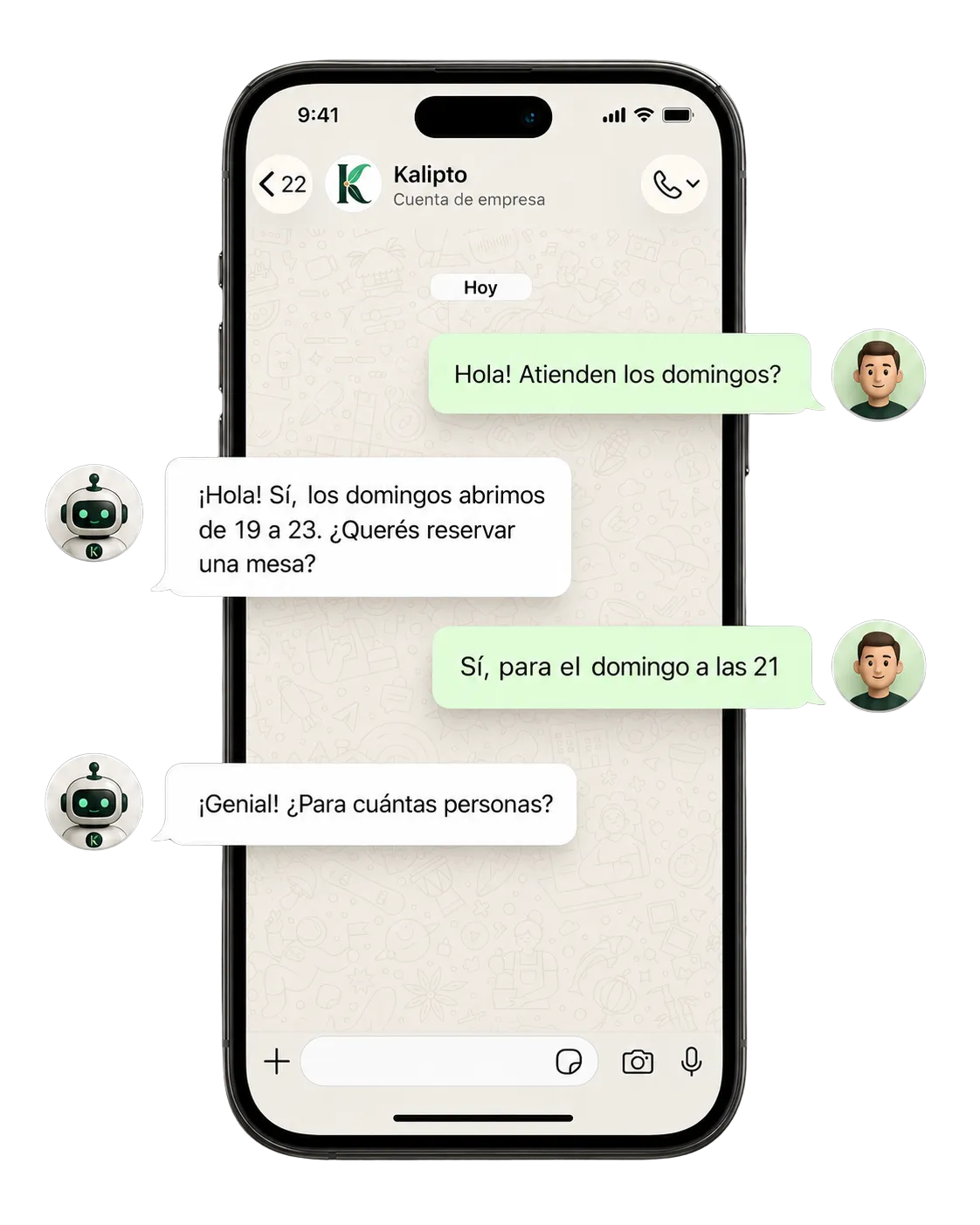Chat de ejemplo — WhatsApp