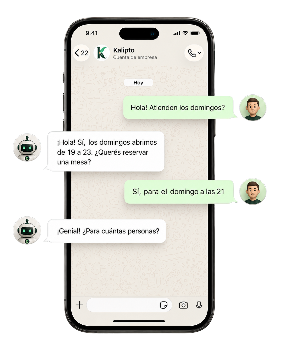 Chat de ejemplo — WhatsApp